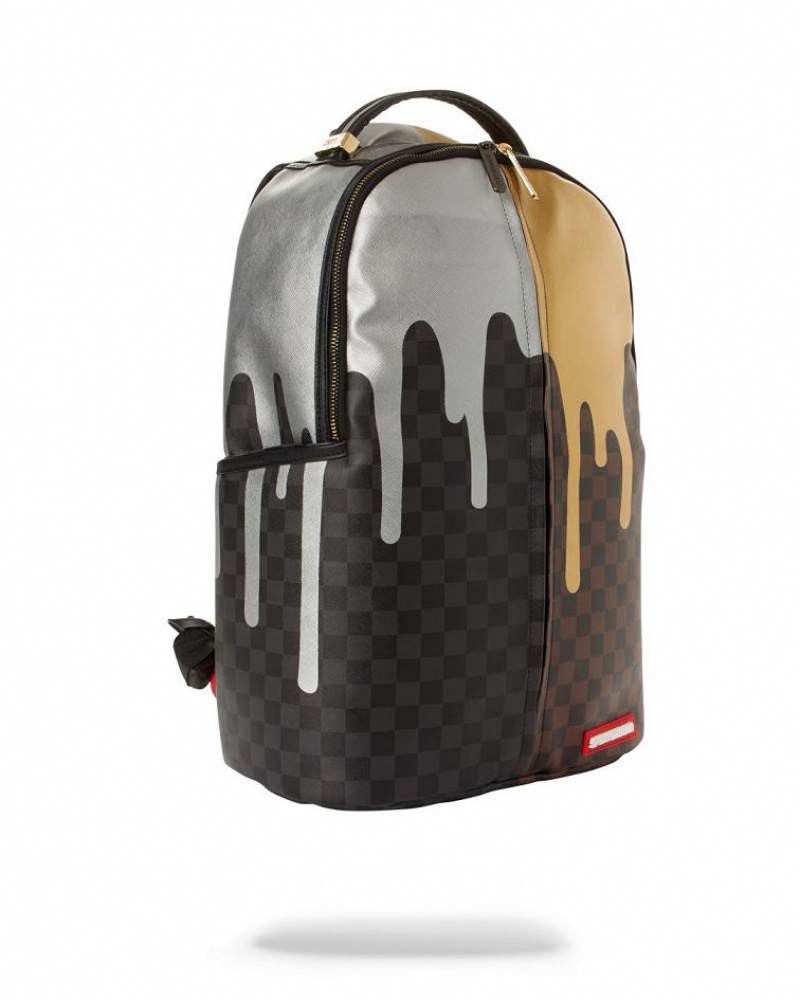 Multicolor Men's Sprayground Double Drip Dlxv Backpacks | ILJB41870