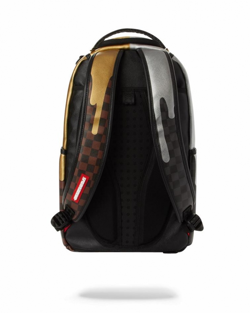 Multicolor Men's Sprayground Double Drip Dlxv Backpacks | ILJB41870