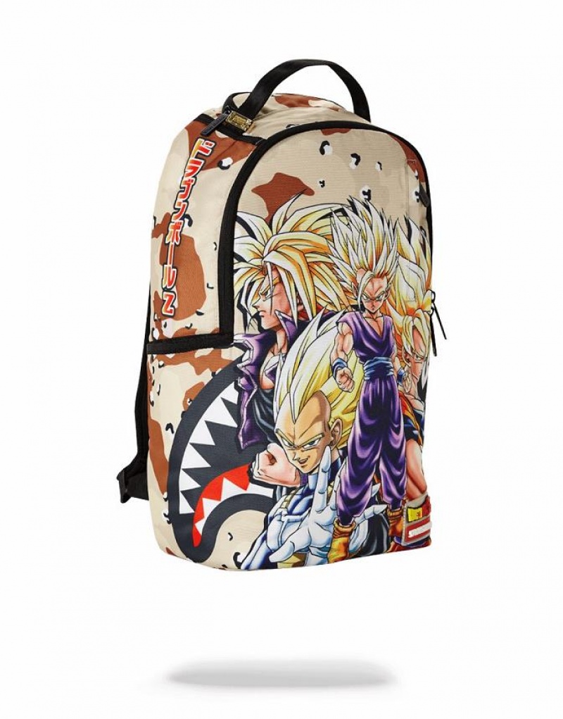 Multicolor Men's Sprayground Dragon Ball Z Super Saiyan Backpacks | WYKT79452