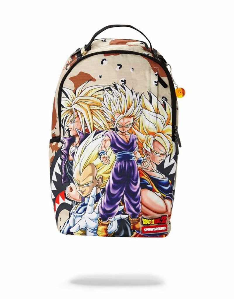 Multicolor Men\'s Sprayground Dragon Ball Z Super Saiyan Backpacks | WYKT79452