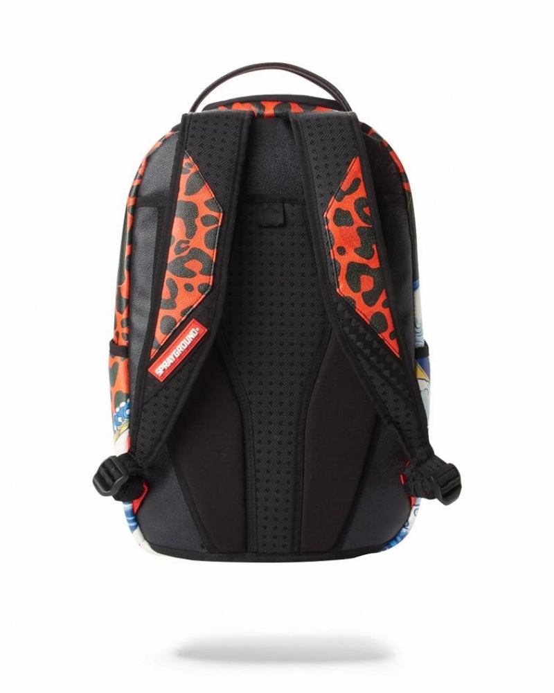 Multicolor Men's Sprayground Dragon Wave Backpacks | AGID87395