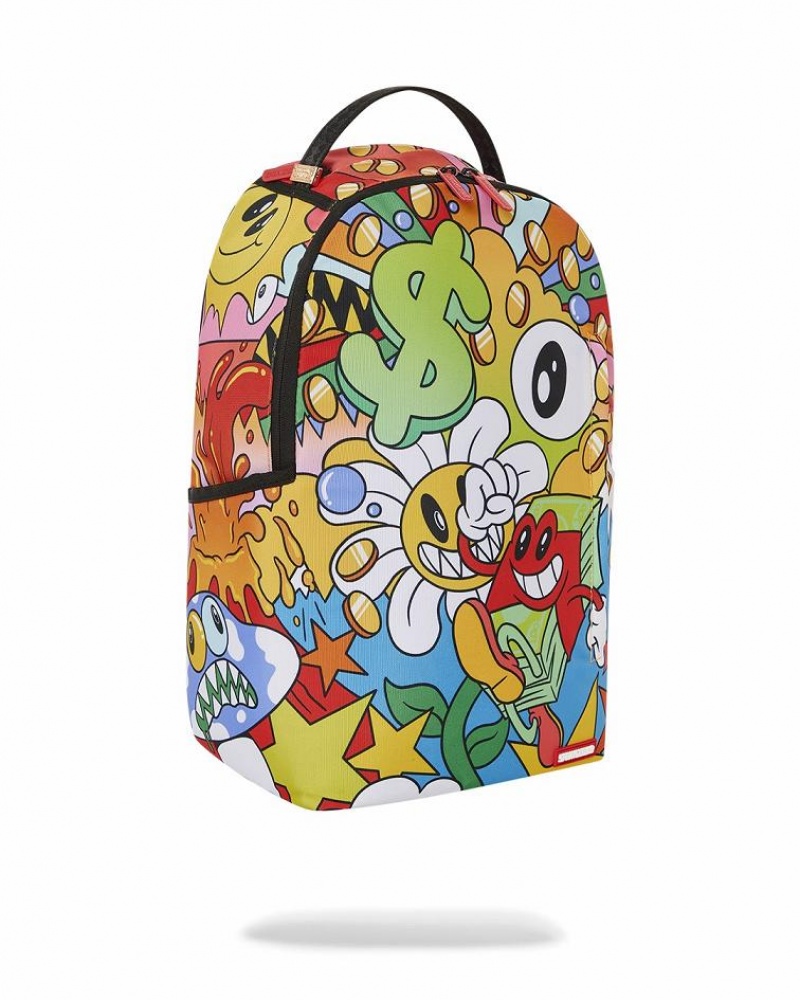 Multicolor Men's Sprayground Early Dazed Backpacks | MPWO47201