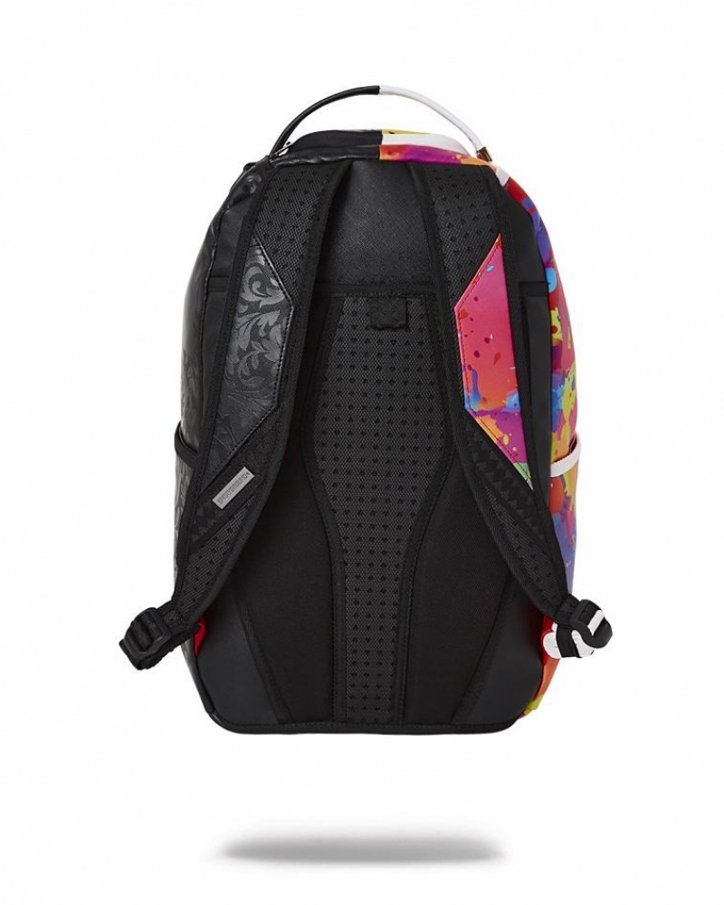 Multicolor Men's Sprayground Euphoric Darkness Backpacks | XTWU75809