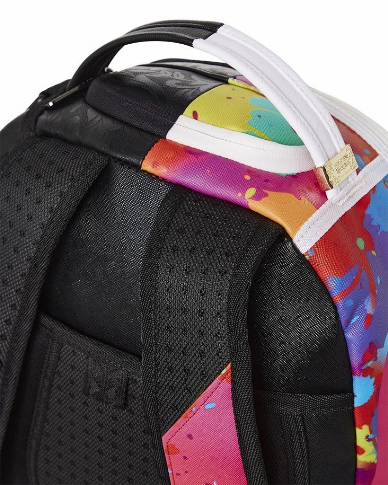 Multicolor Men's Sprayground Euphoric Darkness Backpacks | XTWU75809