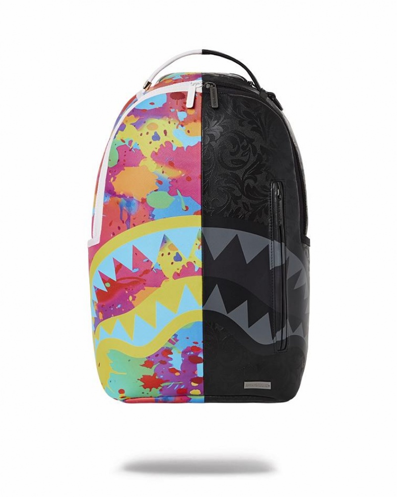 Multicolor Men\'s Sprayground Euphoric Darkness Backpacks | XTWU75809