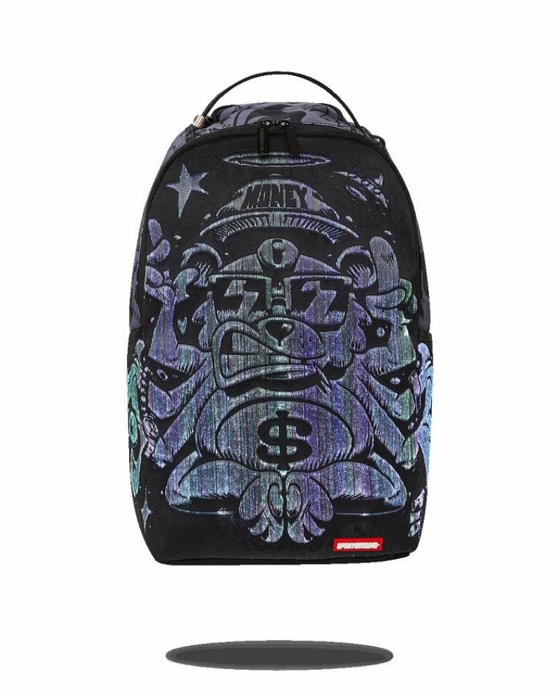 Multicolor Men\'s Sprayground Fiber Optics Backpacks | CYLS41567