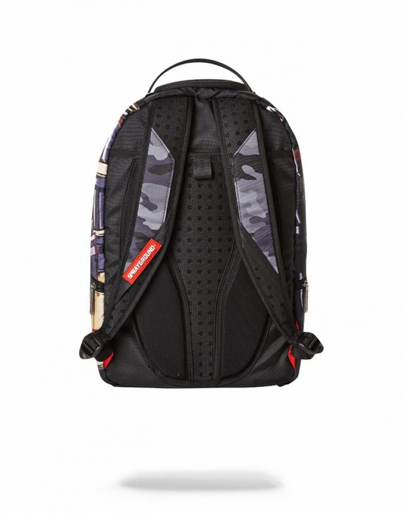 Multicolor Men's Sprayground Fortnite Back Up Plan Backpacks | GUFB03796