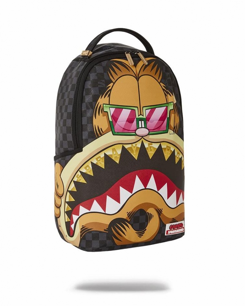 Multicolor Men's Sprayground Garfield Grills Backpacks | RFGO72365