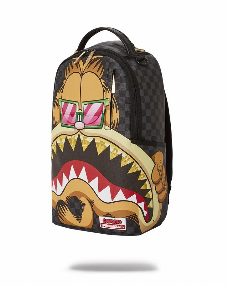 Multicolor Men's Sprayground Garfield Grills Backpacks | RFGO72365