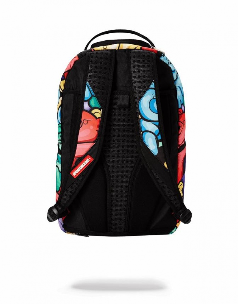 Multicolor Men's Sprayground Gummy Lips Backpacks | BHSM39750