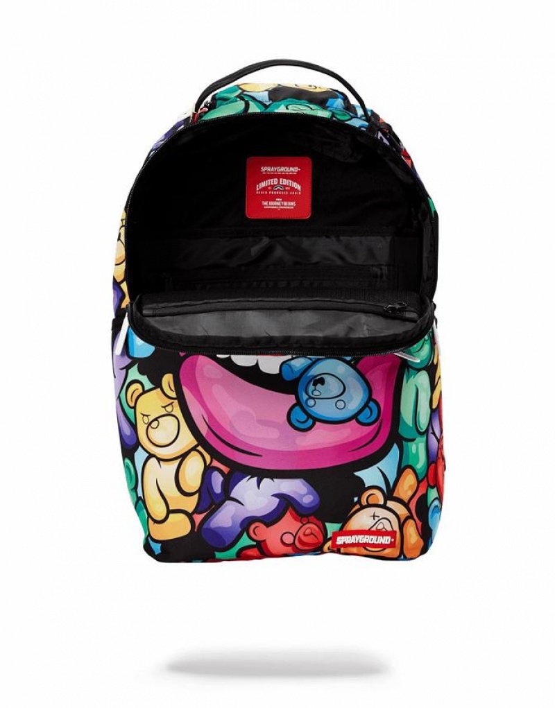 Multicolor Men's Sprayground Gummy Lips Backpacks | BHSM39750