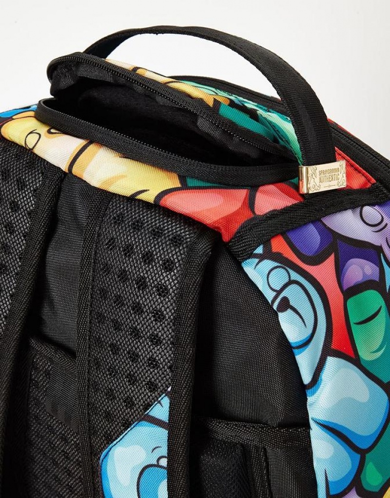 Multicolor Men's Sprayground Gummy Lips Backpacks | BHSM39750