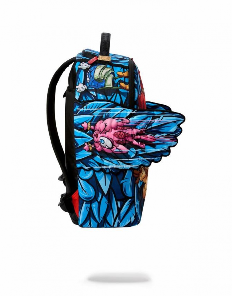 Multicolor Men's Sprayground Hang In There Backpacks | FSPE63801