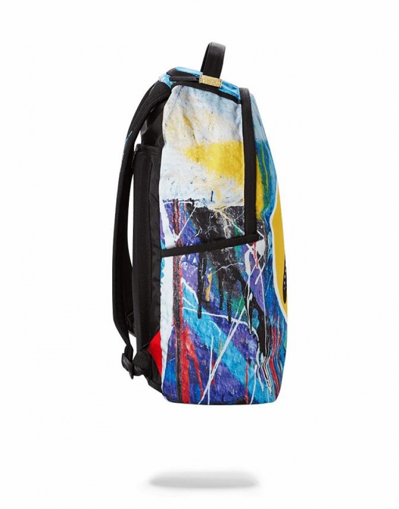 Multicolor Men's Sprayground Have A Sharky Day Backpacks | CYZI16387