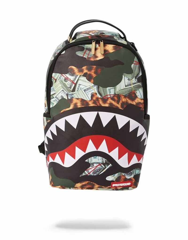 Multicolor Men\'s Sprayground Hero Shark Backpacks | XNWM68094