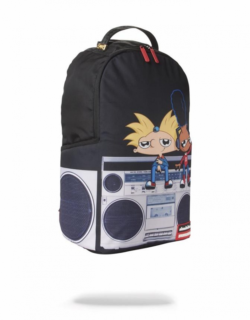 Multicolor Men's Sprayground Hey Arnold Backpacks | FERJ64170