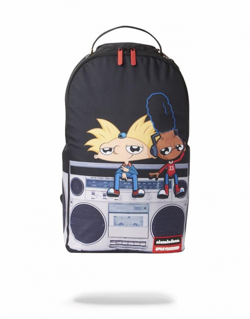 Multicolor Men\'s Sprayground Hey Arnold Backpacks | FERJ64170