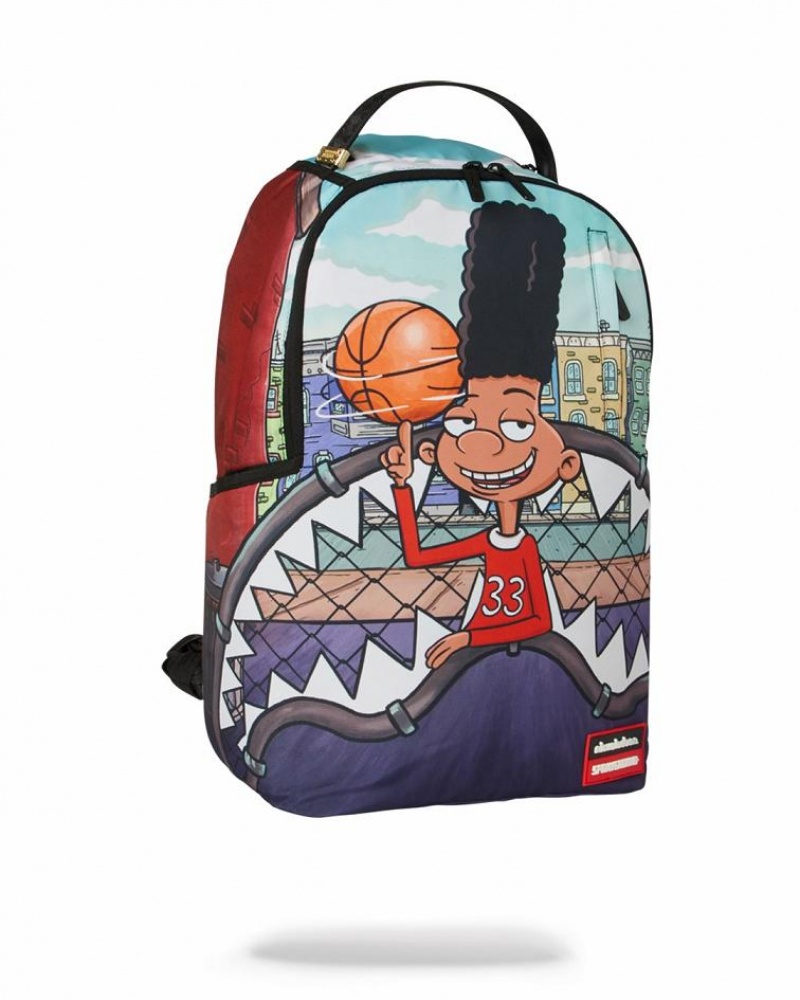 Multicolor Men's Sprayground Hey Arnold Backpacks | OQAH54319