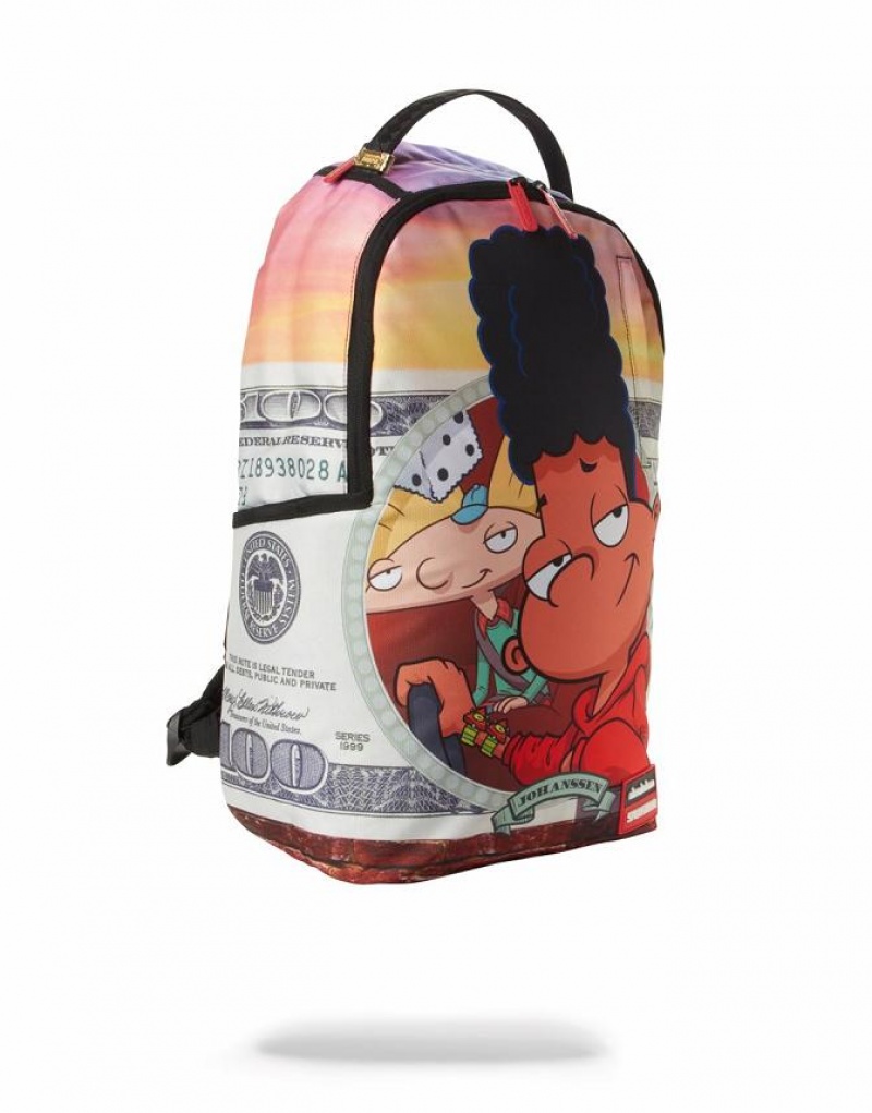 Multicolor Men's Sprayground Hey Arnold Backpacks | HESM43201