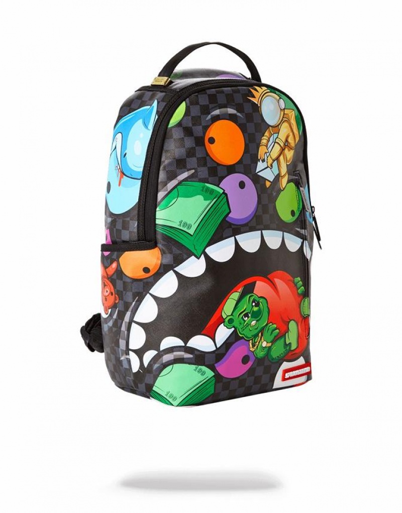 Multicolor Men's Sprayground House Of Madness Backpacks | MYAL60945