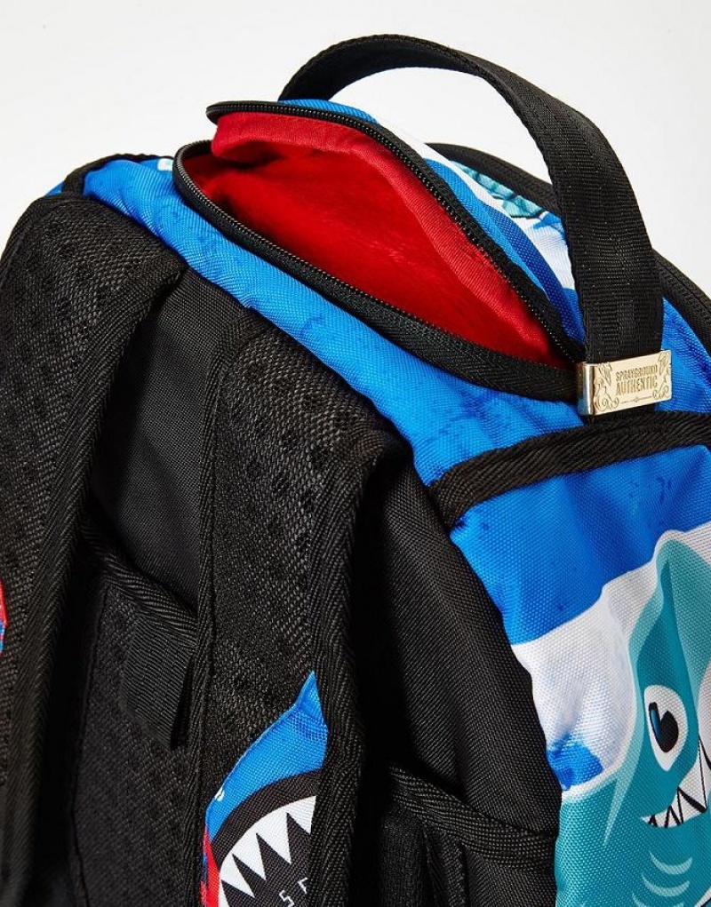 Multicolor Men's Sprayground Japanese Street Sign Backpacks | NUCS56897