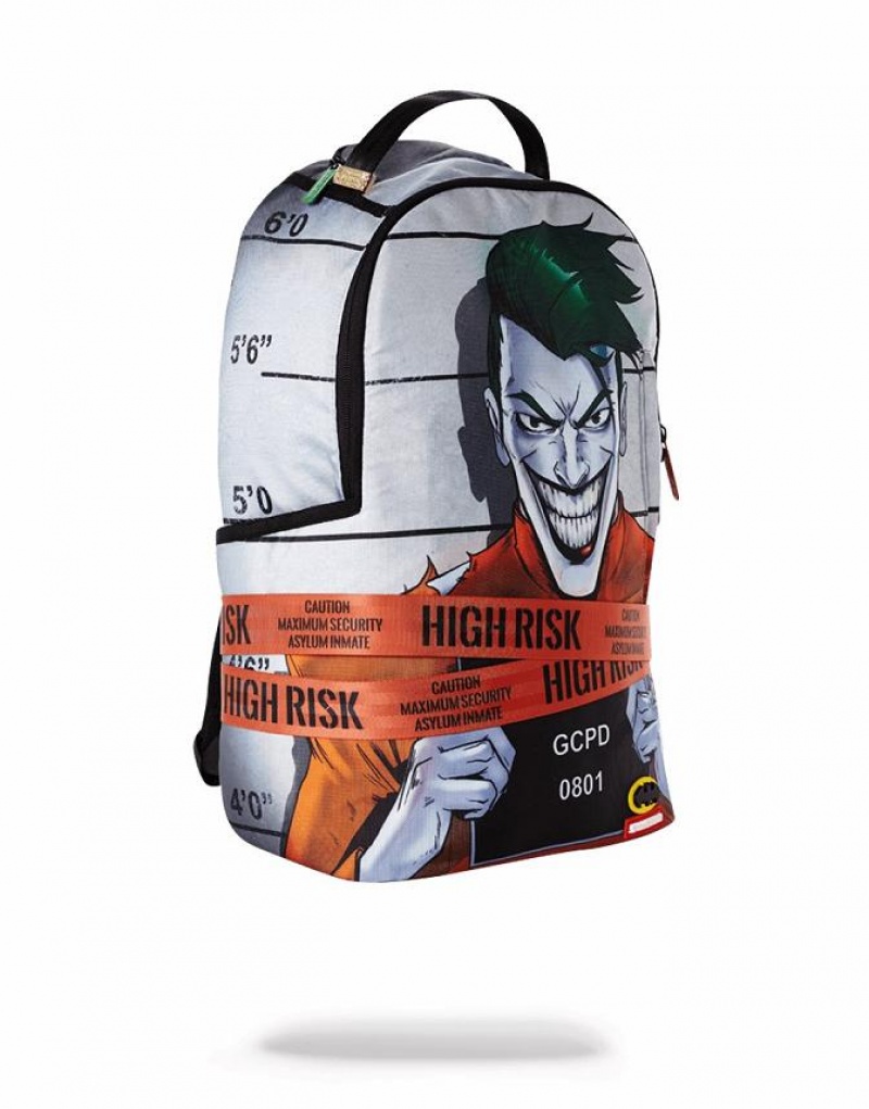 Multicolor Men's Sprayground Joker Mug Shot Backpacks | SUMF71426