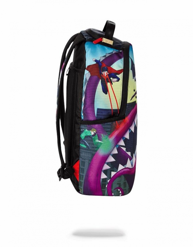 Multicolor Men's Sprayground Justice League Backpacks | NZPW52107