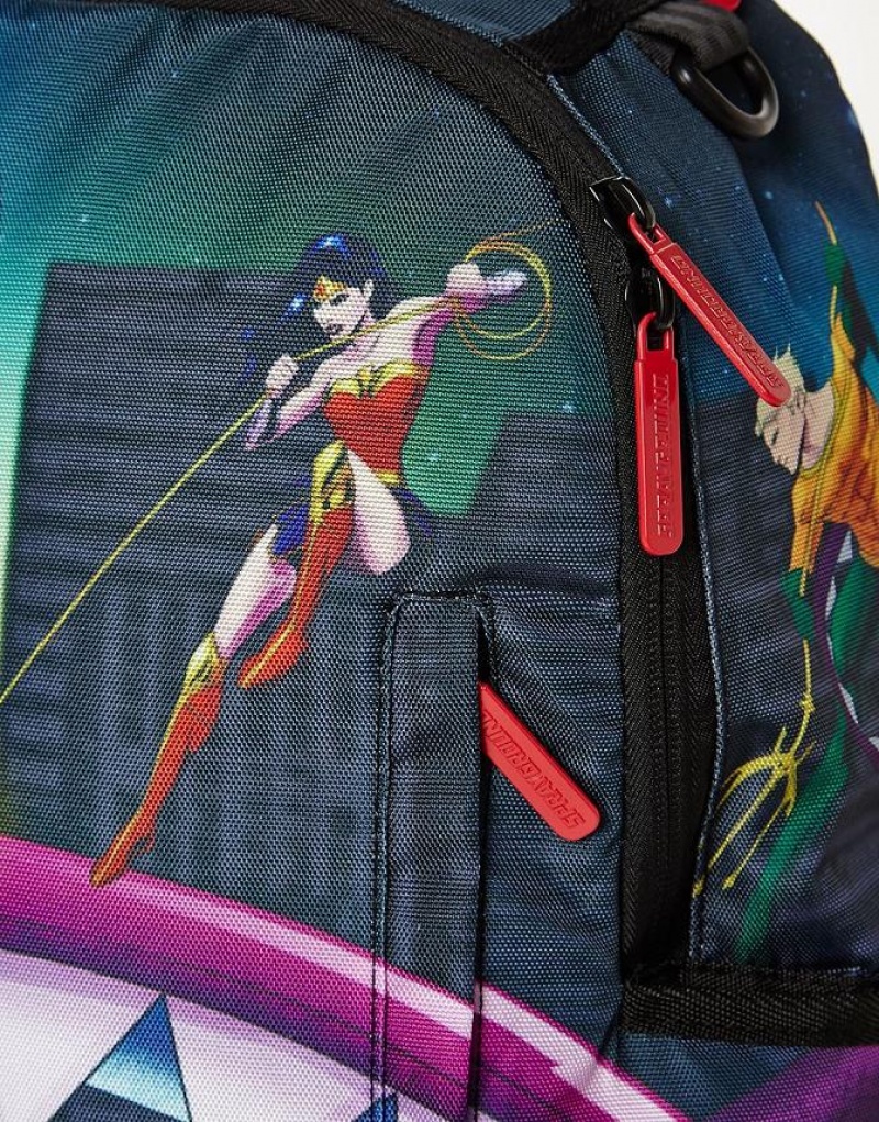 Multicolor Men's Sprayground Justice League Backpacks | NZPW52107