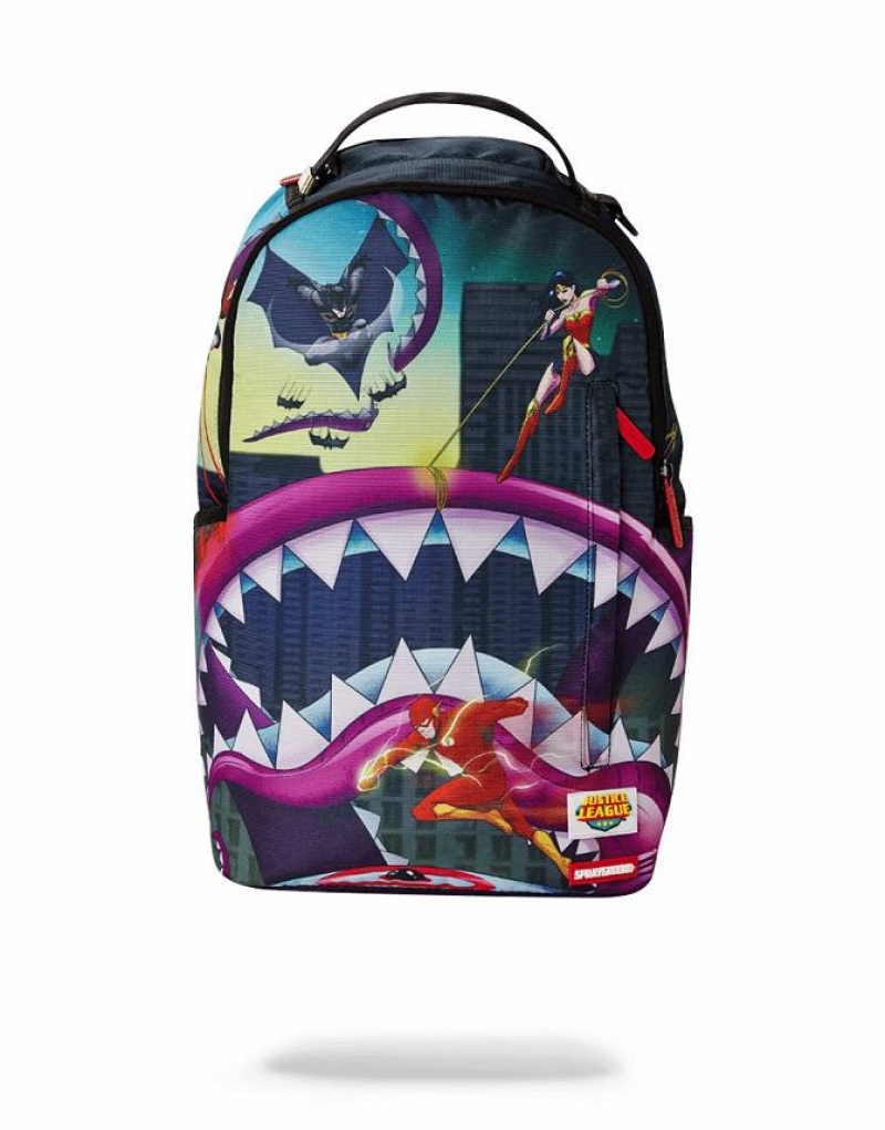 Multicolor Men\'s Sprayground Justice League Backpacks | NZPW52107