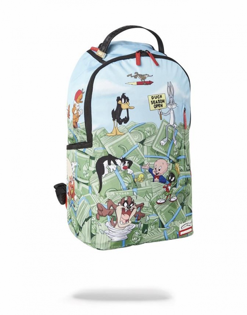 Multicolor Men's Sprayground Looney Tunes Playtime Backpacks | AHXM21743