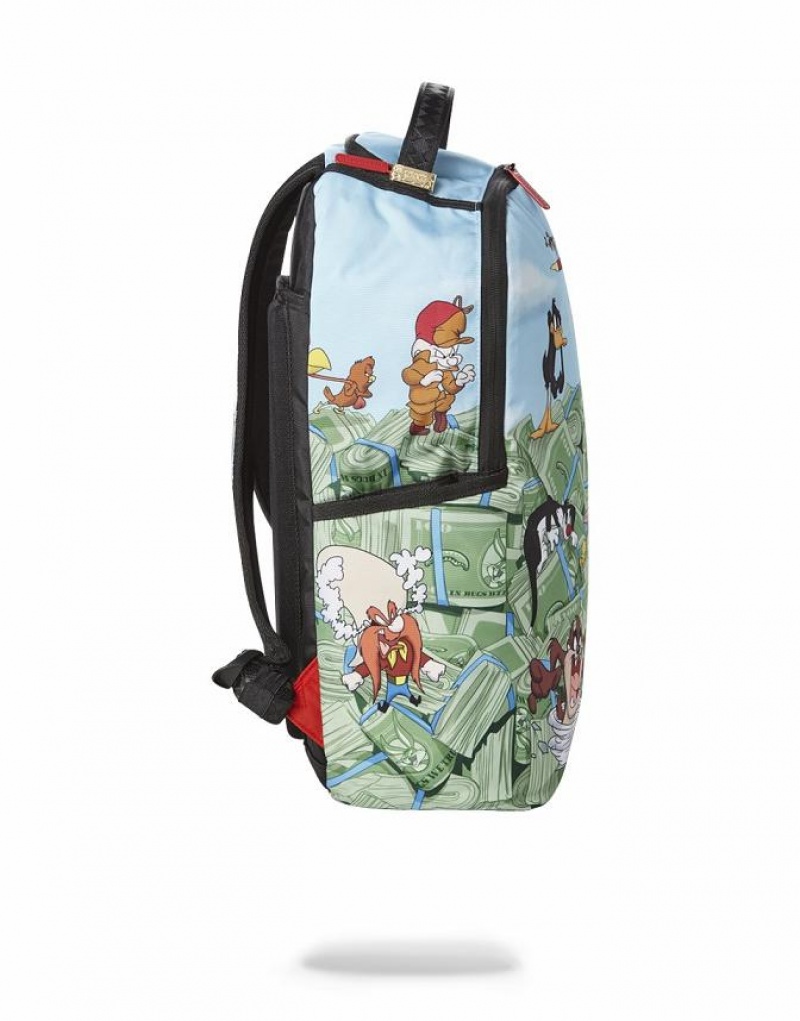 Multicolor Men's Sprayground Looney Tunes Playtime Backpacks | AHXM21743