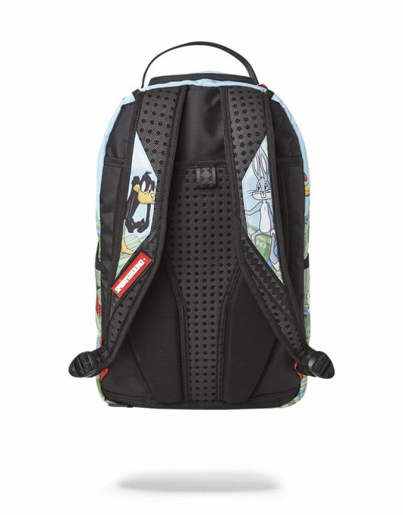 Multicolor Men's Sprayground Looney Tunes Playtime Backpacks | AHXM21743