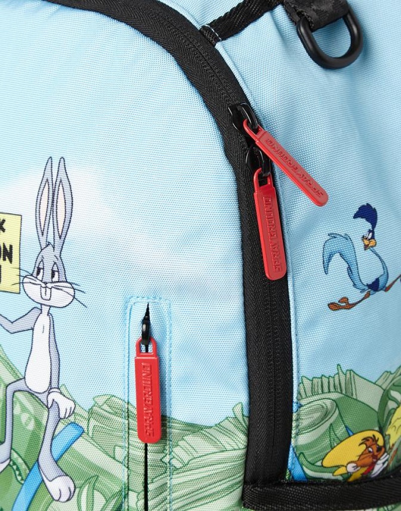 Multicolor Men's Sprayground Looney Tunes Playtime Backpacks | AHXM21743