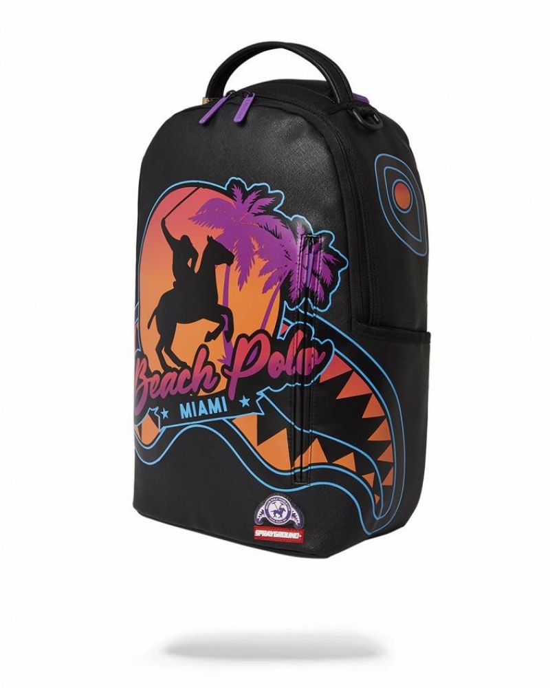 Multicolor Men's Sprayground Miami Beach Polo Backpacks | LGKA89021