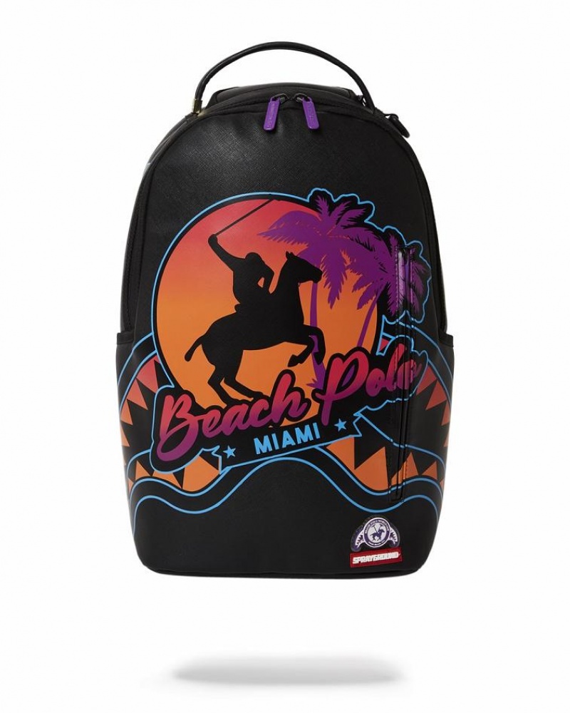 Multicolor Men\'s Sprayground Miami Beach Polo Backpacks | LGKA89021