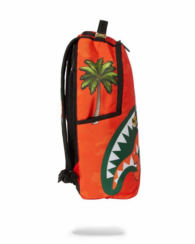 Multicolor Men's Sprayground Miami Hurricanes Backpacks | QJDR29618