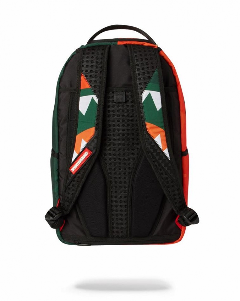 Multicolor Men's Sprayground Miami Hurricanes Backpacks | QJDR29618