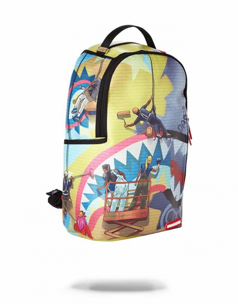 Multicolor Men's Sprayground Midnight Run Backpacks | QAWT25048