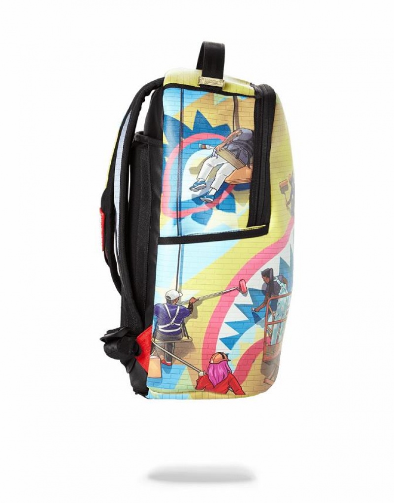 Multicolor Men's Sprayground Midnight Run Backpacks | QAWT25048