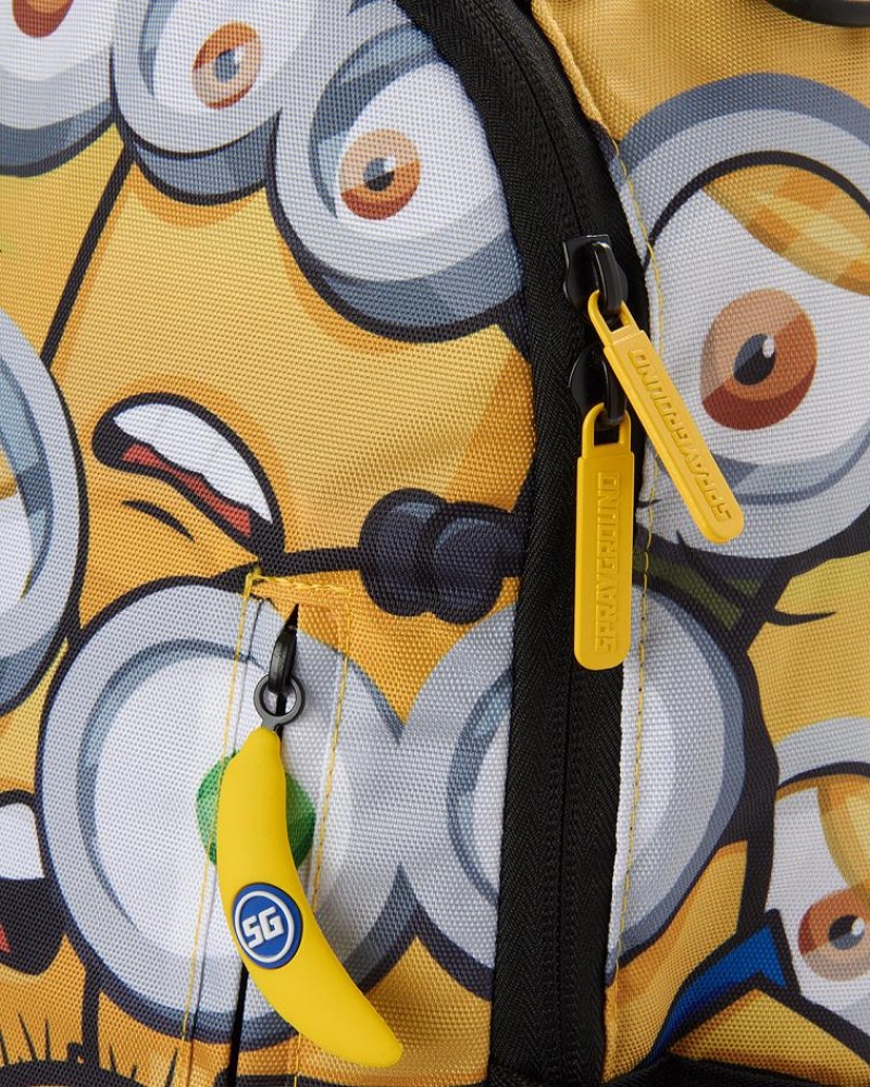 Multicolor Men's Sprayground Minions Crammed Backpacks | WVSE28405