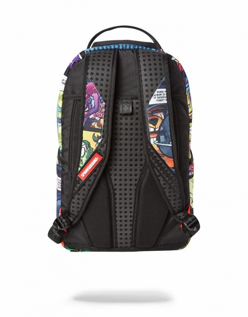 Multicolor Men's Sprayground Money Bear Backpacks | BKFX47631