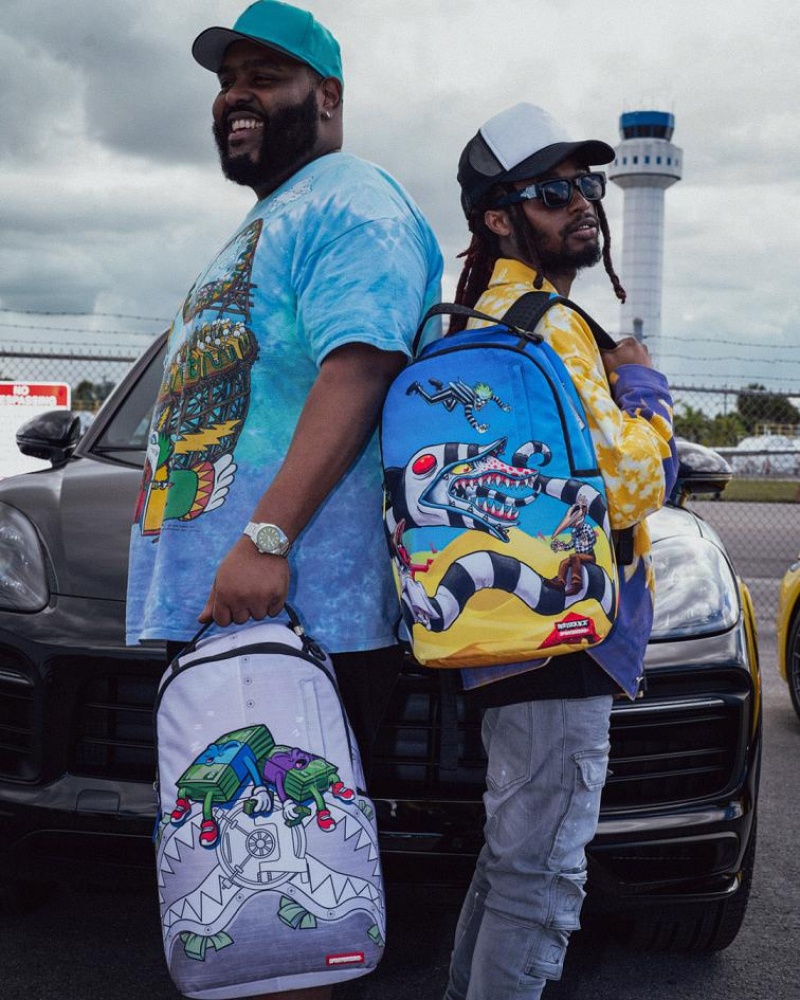 Multicolor Men's Sprayground Money Boys Backpacks | BZHE76132