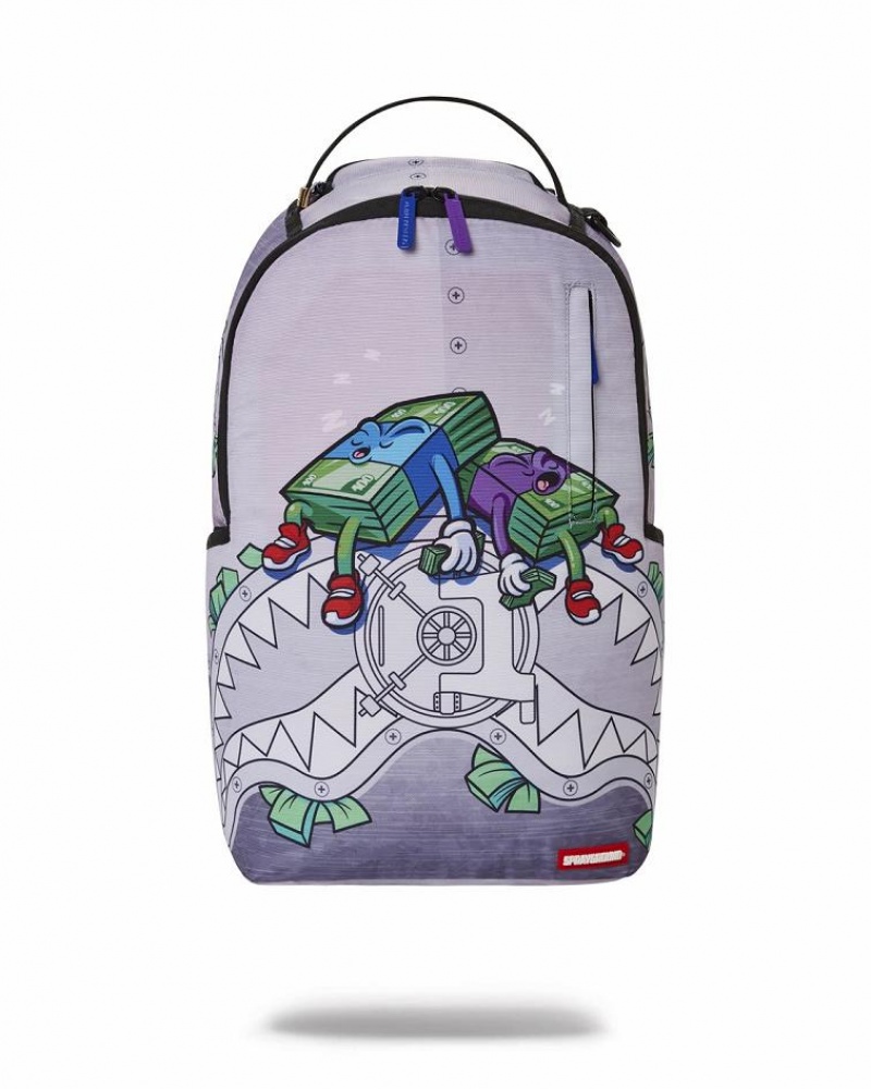 Multicolor Men\'s Sprayground Money Boys Backpacks | BZHE76132