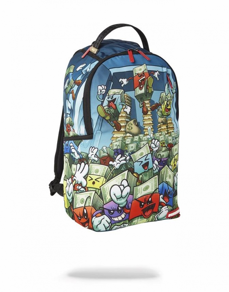 Multicolor Men's Sprayground Money Boys Backpacks | COJP28416