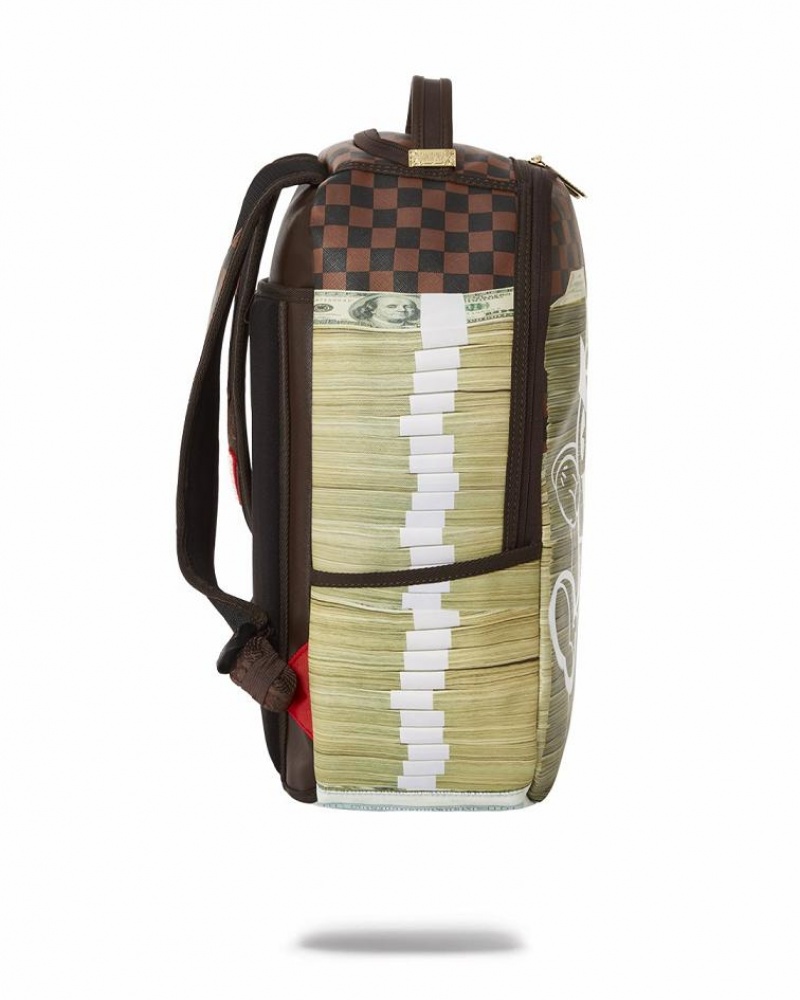 Multicolor Men's Sprayground Money On The Run Backpacks | WYDS78520