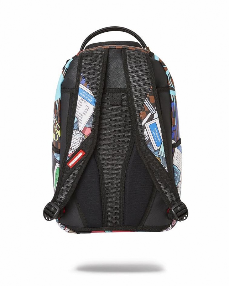 Multicolor Men's Sprayground Monopoly Backpacks | DITG54718