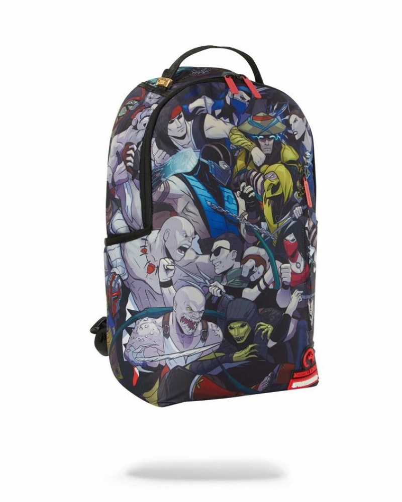 Multicolor Men's Sprayground Mortal Kombat Backpacks | FHIA61234