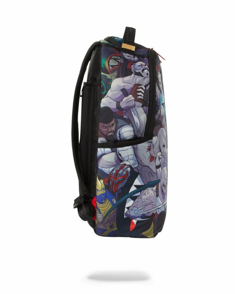 Multicolor Men's Sprayground Mortal Kombat Backpacks | FHIA61234