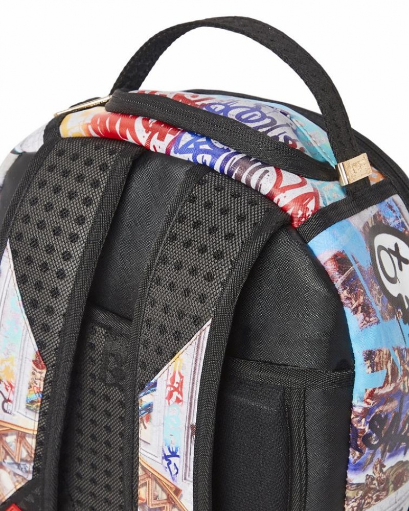 Multicolor Men's Sprayground Museum Of Backpacks | ZOQJ80769