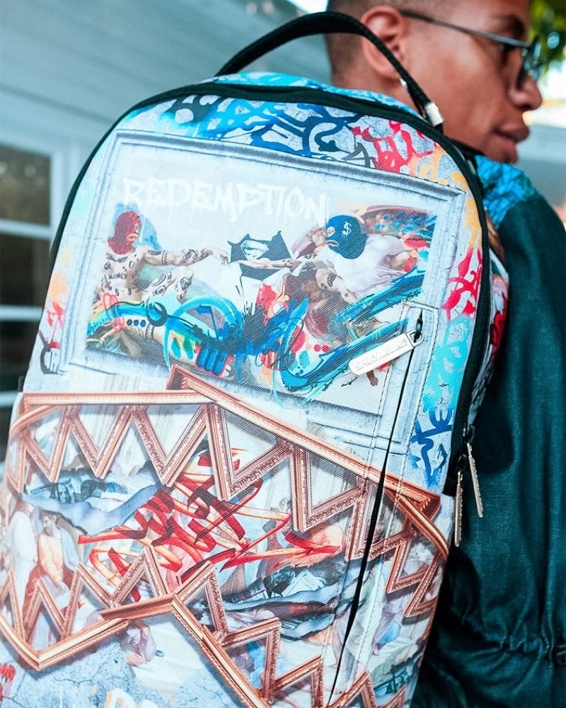 Multicolor Men's Sprayground Museum Of Backpacks | ZOQJ80769